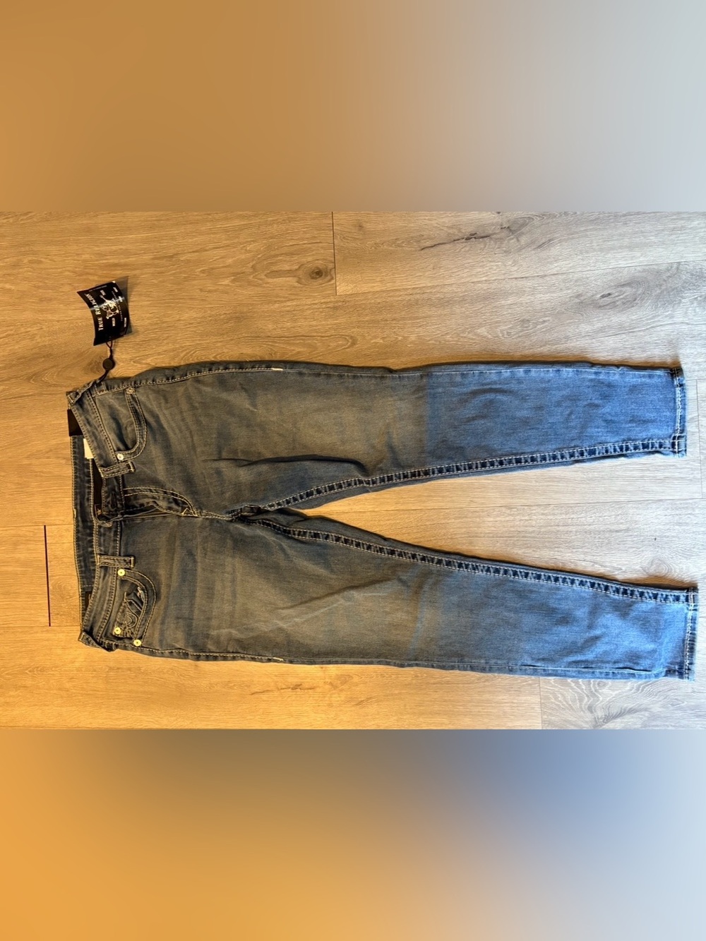 true Religion Women’s Classic Mid-Rise Straight Jeans - Medium Blue
